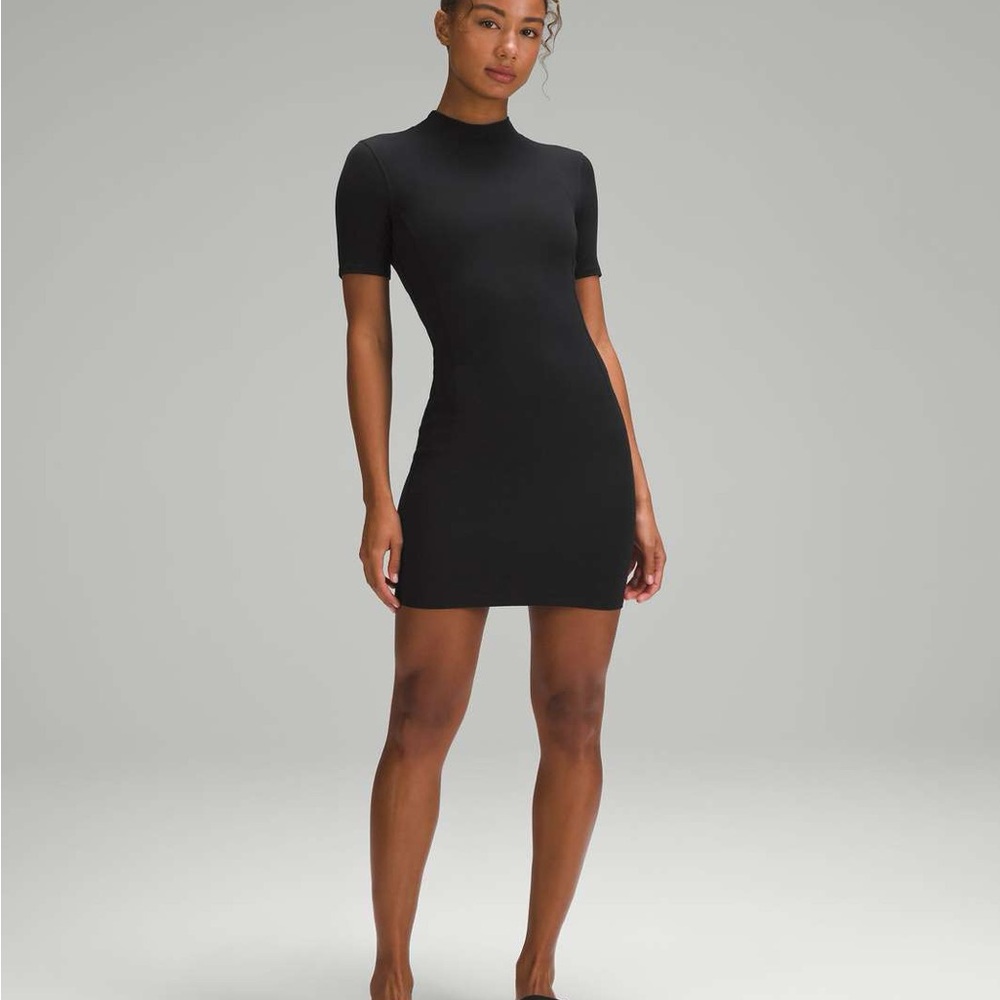 Lululemon All Aligned Ribbed Short Sleeve Mini Dress